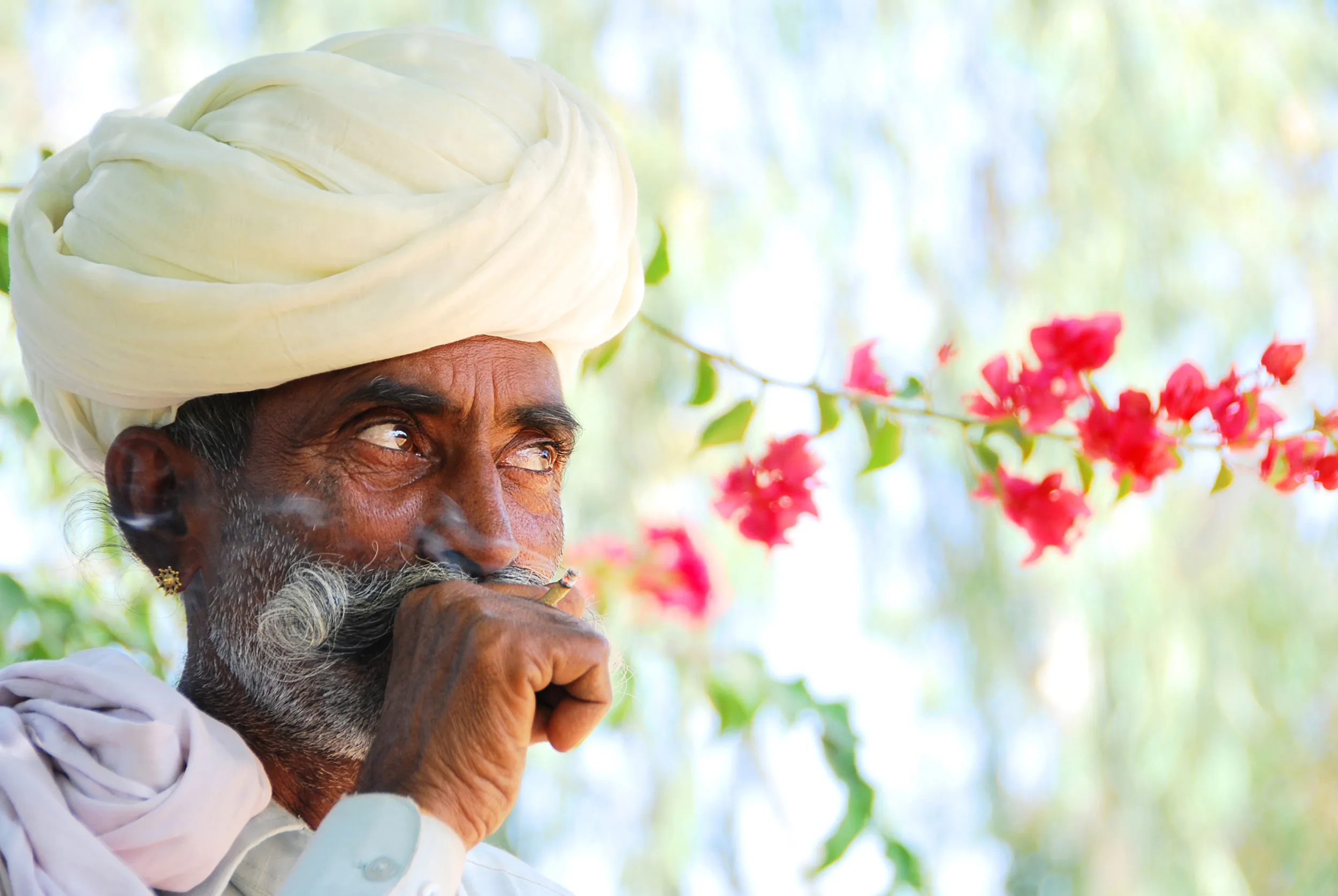 Local man with cigarette