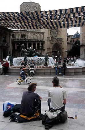 Valencia the North side of the cathedral La Seu