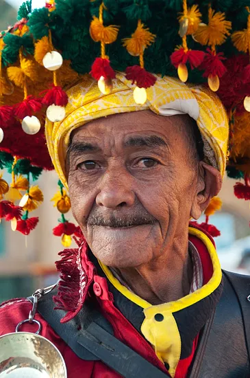 Water seller in traditional dress