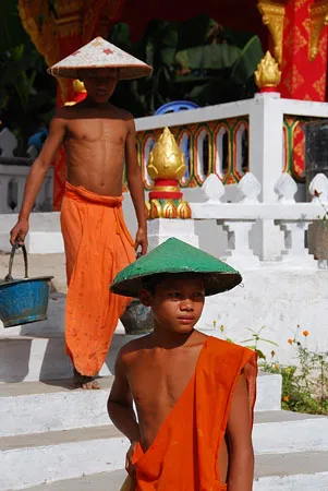 Monks hard at work